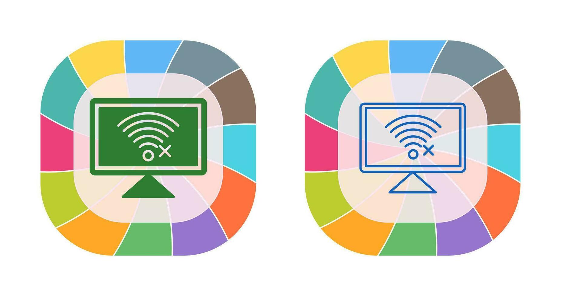Disconnected Network Vector Icon
