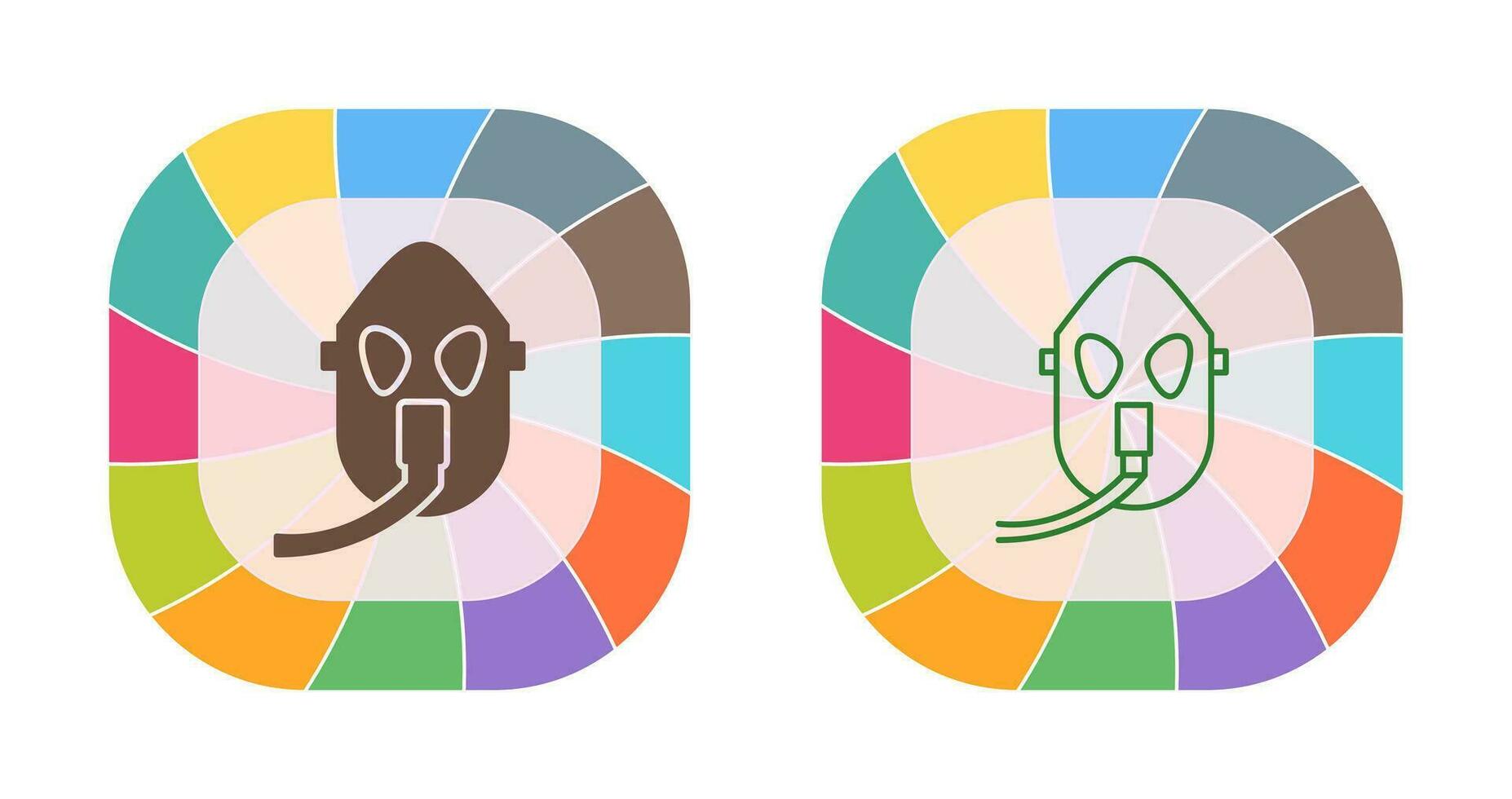 Unique Oxygen Mask Vector Icon