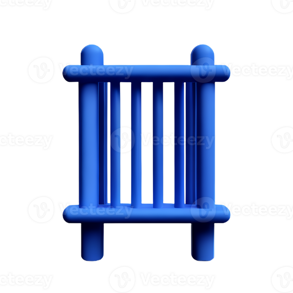 jail 3d rendering icon illustration png