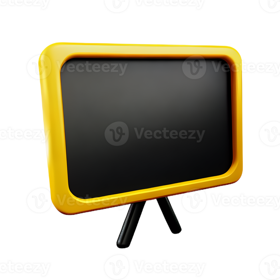 blackboard 3d rendering icon illustration png