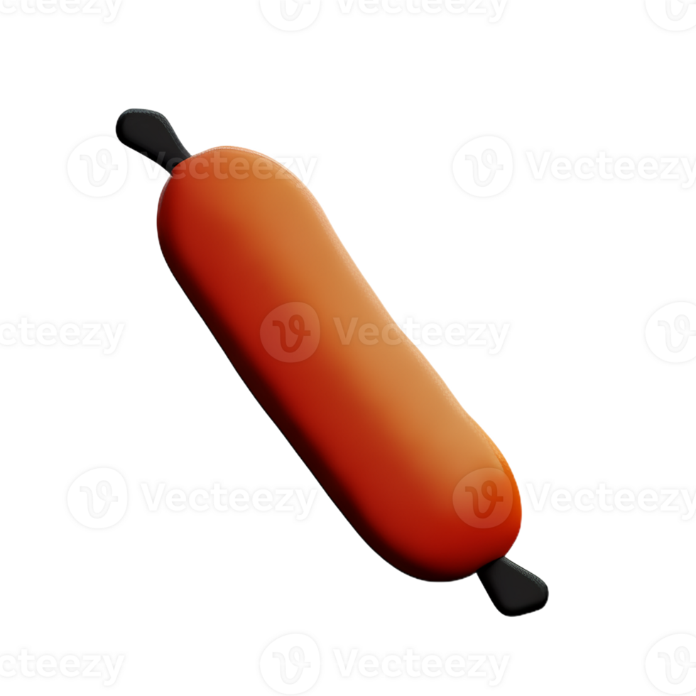 sausage 3d rendering icon illustration png