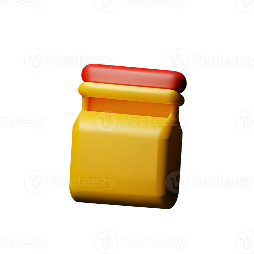 snacks 3d rendering icon illustration png
