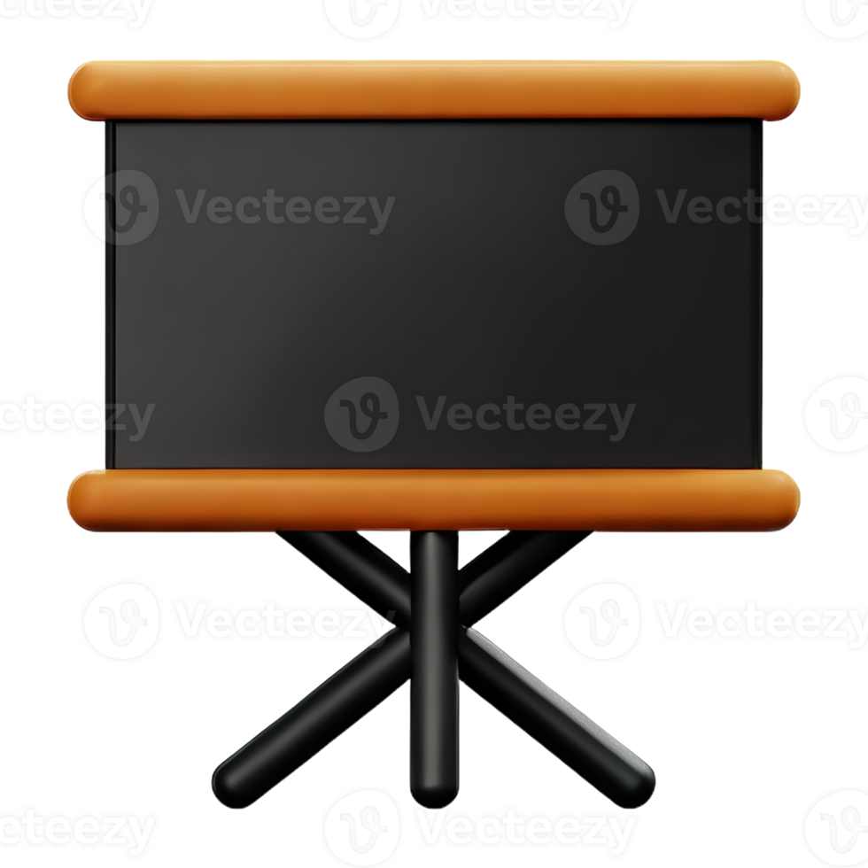 blackboard 3d rendering icon illustration png