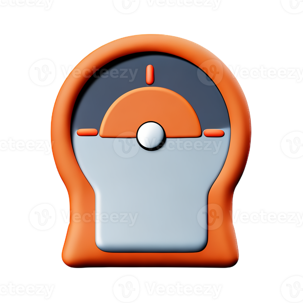 speedometer 3d rendering icon illustration png