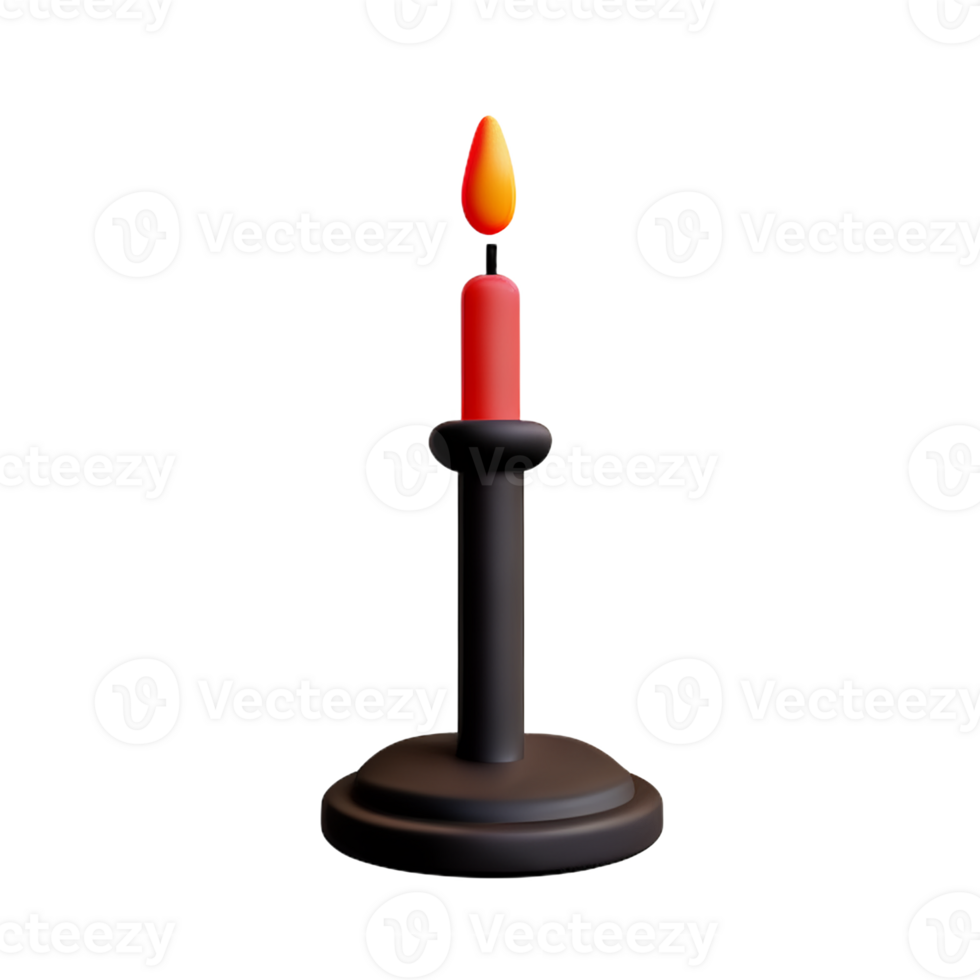 candlestick 3d rendering icon illustration png