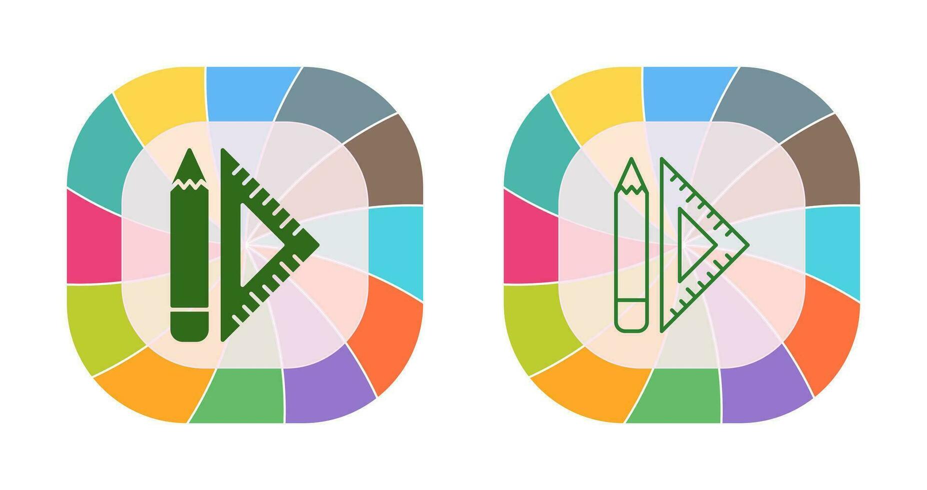 Set Square Vector Icon