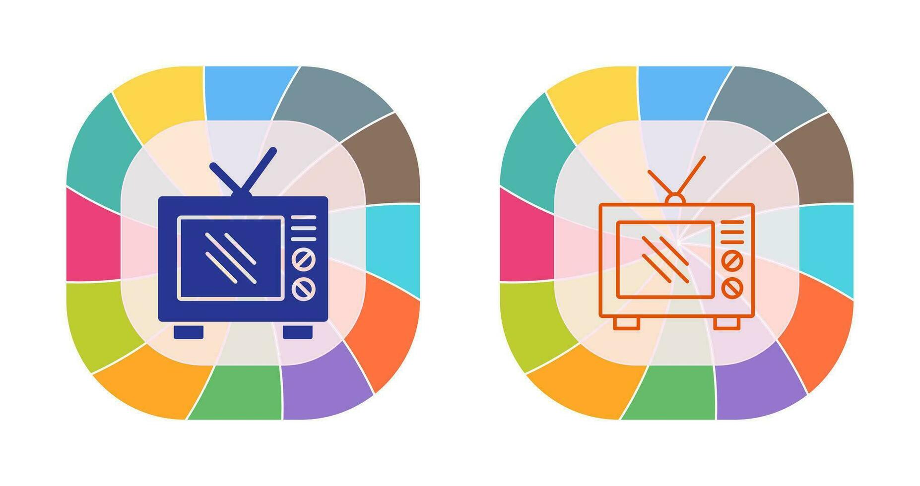 Old TV Vector Icon