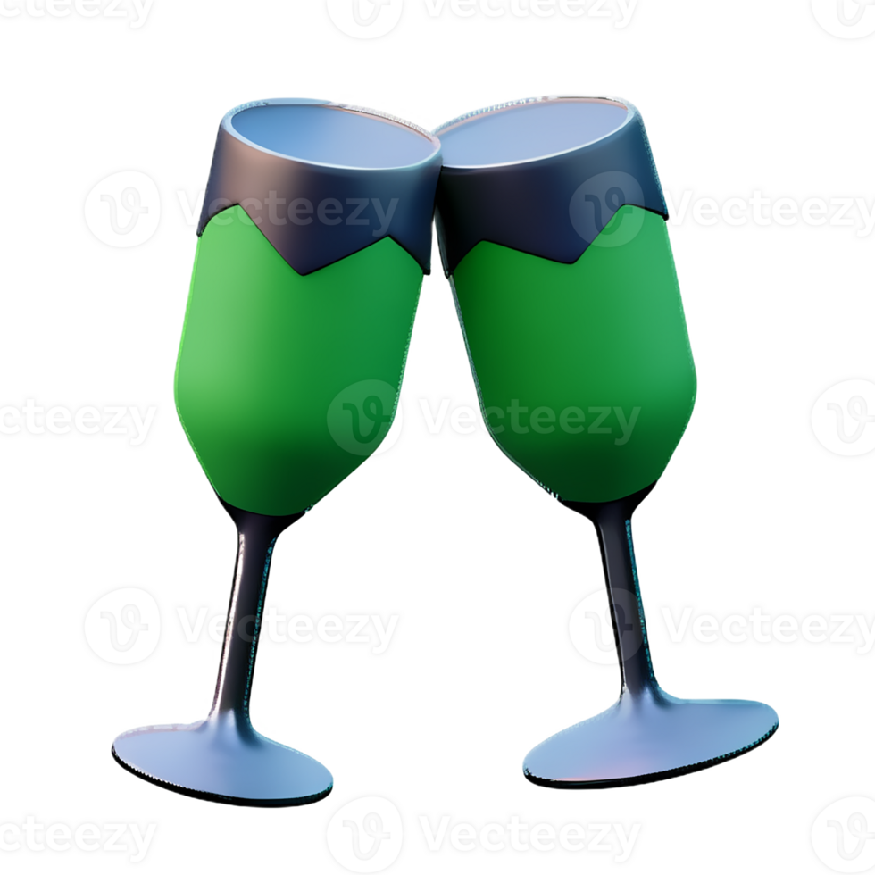 cheers 3d rendering icon illustration png
