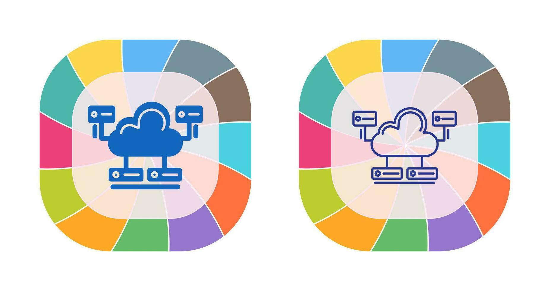 Cloud Database Vector Icon