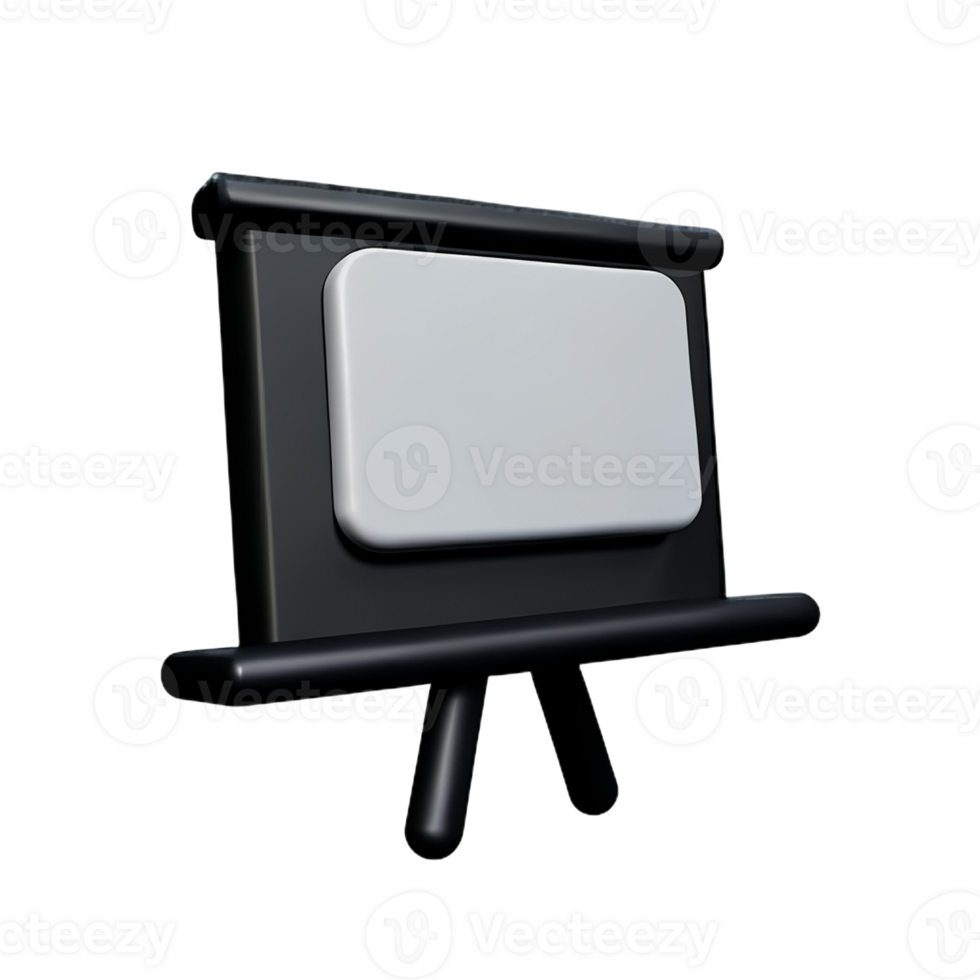 blackboard 3d rendering icon illustration png