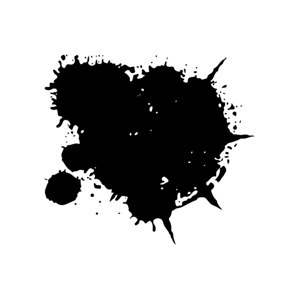 Black splash collection. Ink stain. Spray paint the shape with stain. Set of spray paint elements. black ink splash lines and drops. Paint brush, stroke vector set. Spray paint the shape with stain.