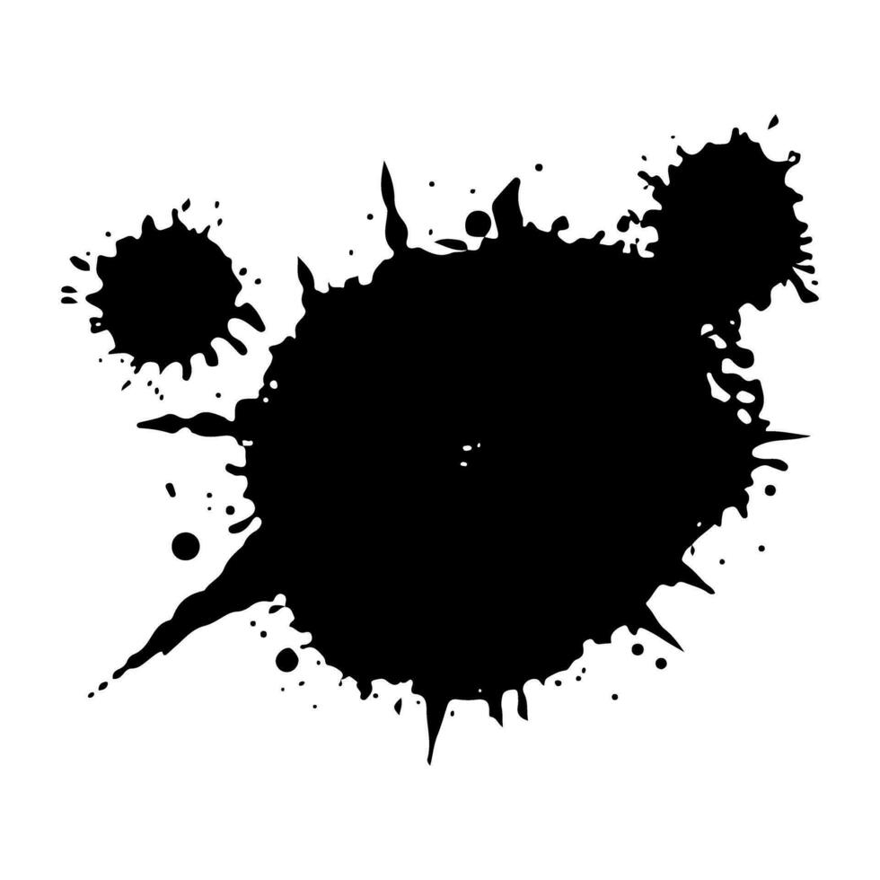 Black splash collection. Ink stain. Spray paint the shape with stain. Set of spray paint elements. black ink splash lines and drops. Paint brush, stroke vector set. Spray paint the shape with stain.