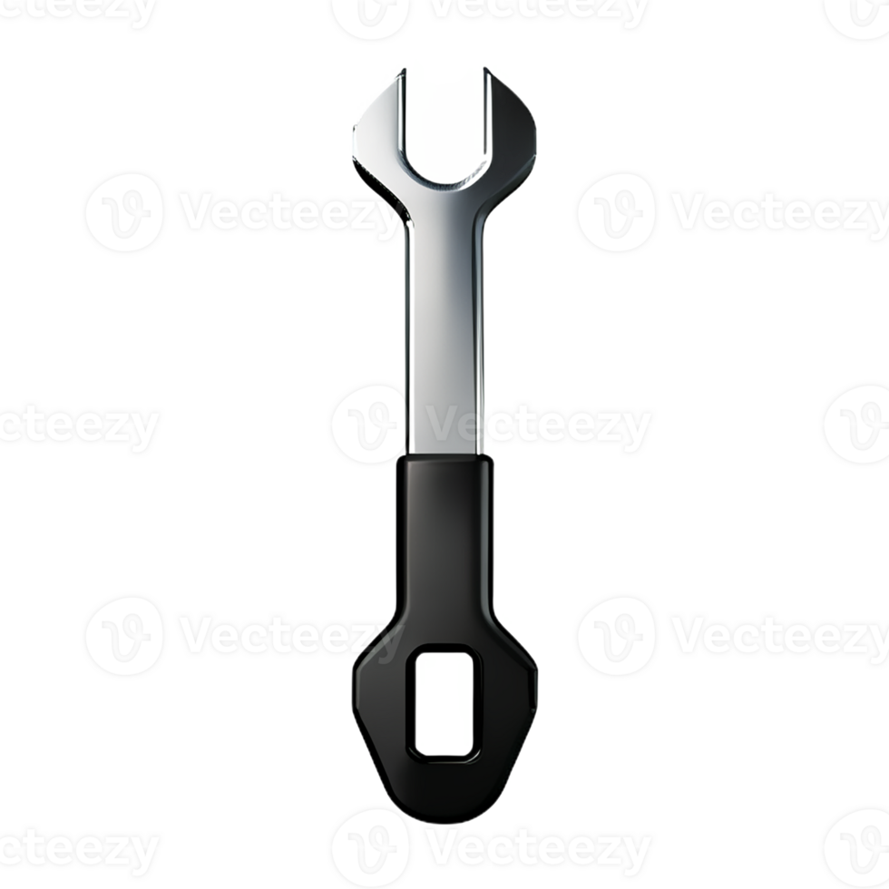 wrench 3d rendering icon illustration png