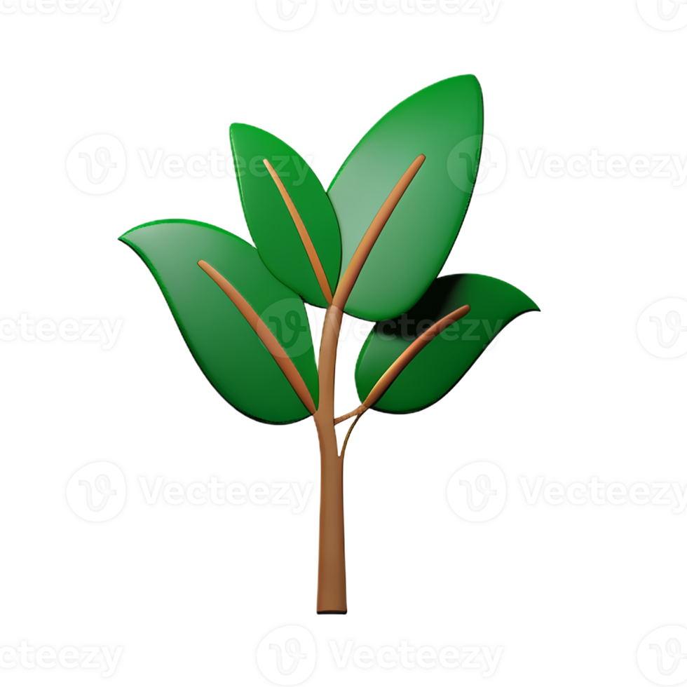 fern 3d rendering icon illustration png
