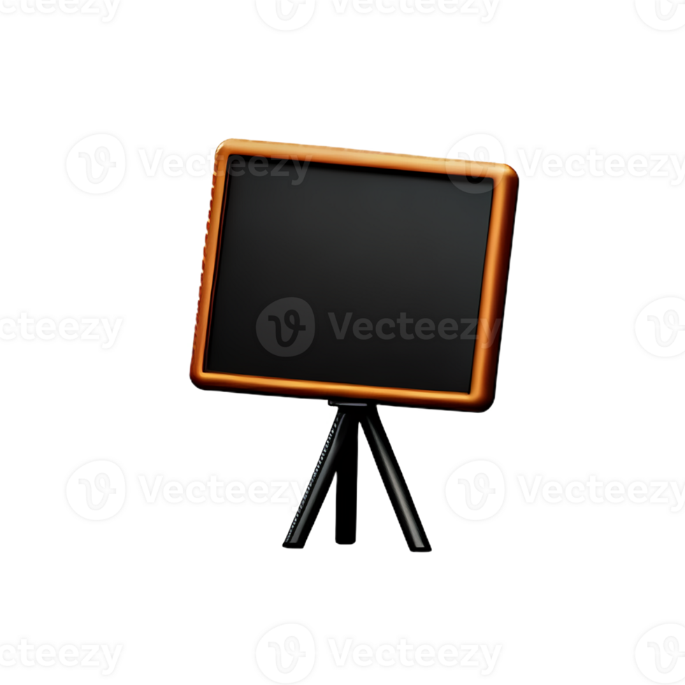 blackboard 3d rendering icon illustration png