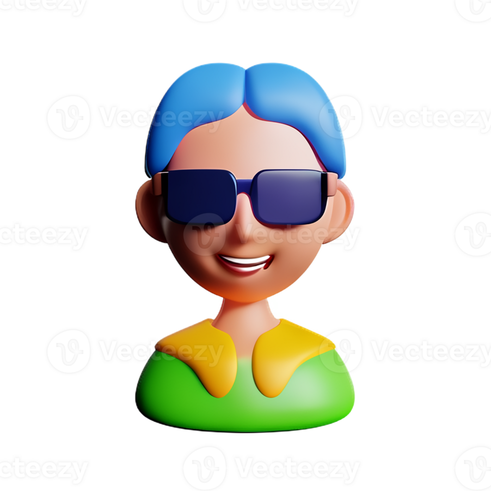 grandma face 3d rendering icon illustration png