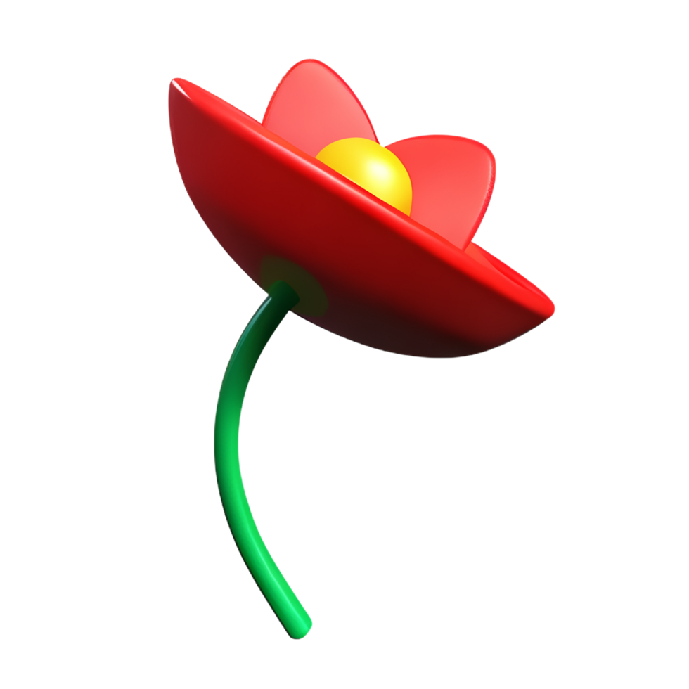 vintage flower 3d rendering icon illustration png