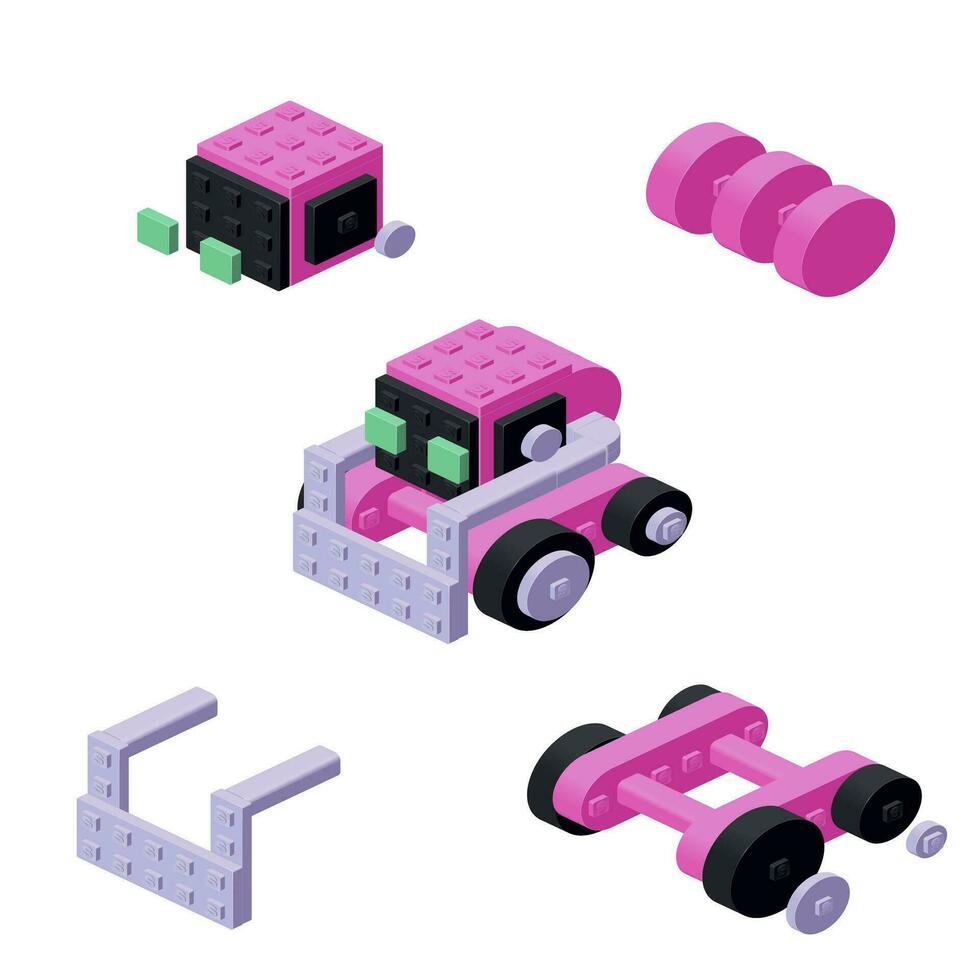 Concept with cute artwork in isometric style for print and design.Vector illustration. vector