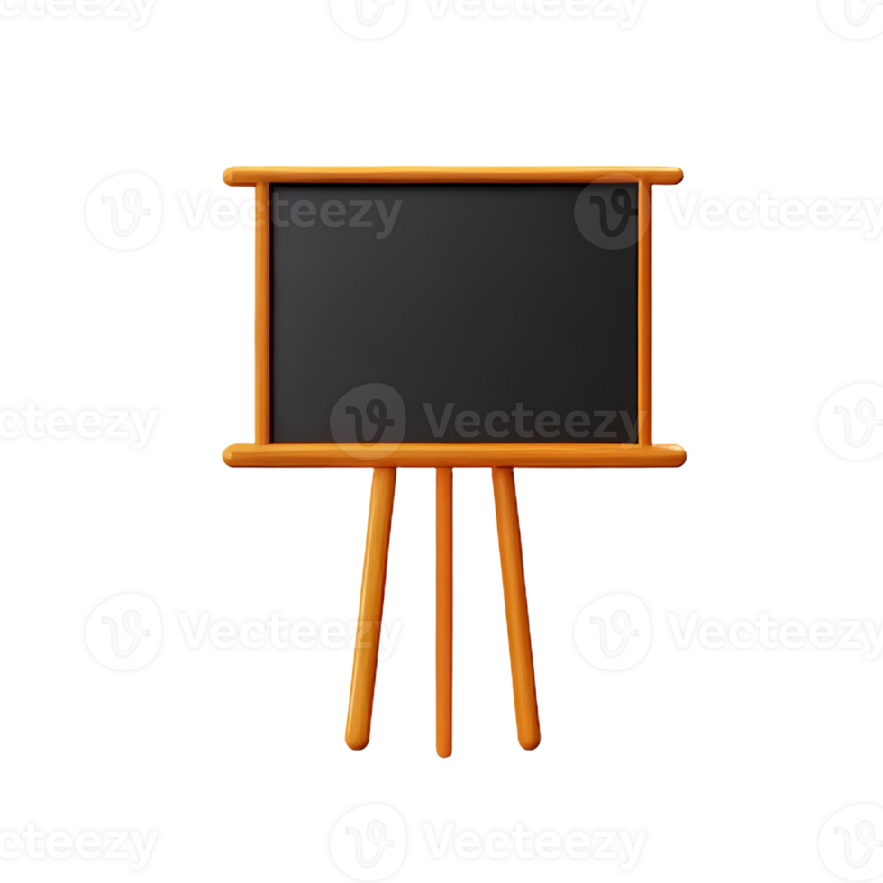 blackboard 3d rendering icon illustration png