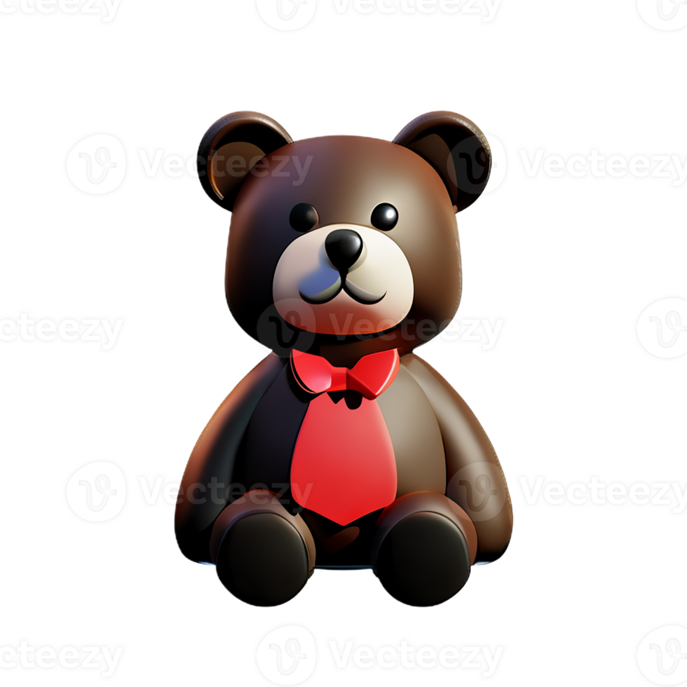 teddy 3d rendering icon illustration png
