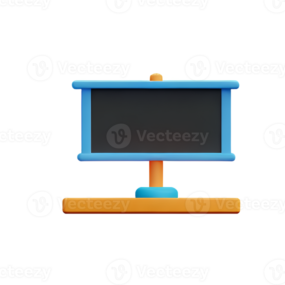 blackboard 3d rendering icon illustration png