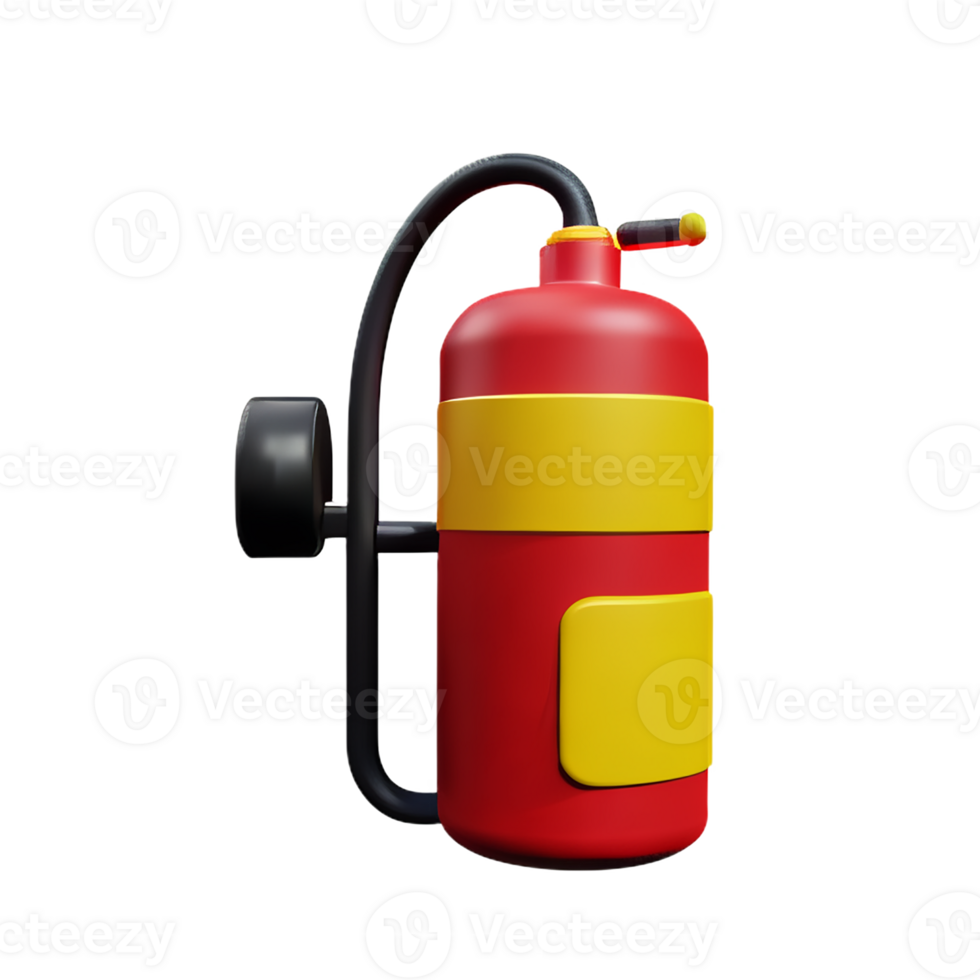 fire extinguisher 3d rendering icon illustration png