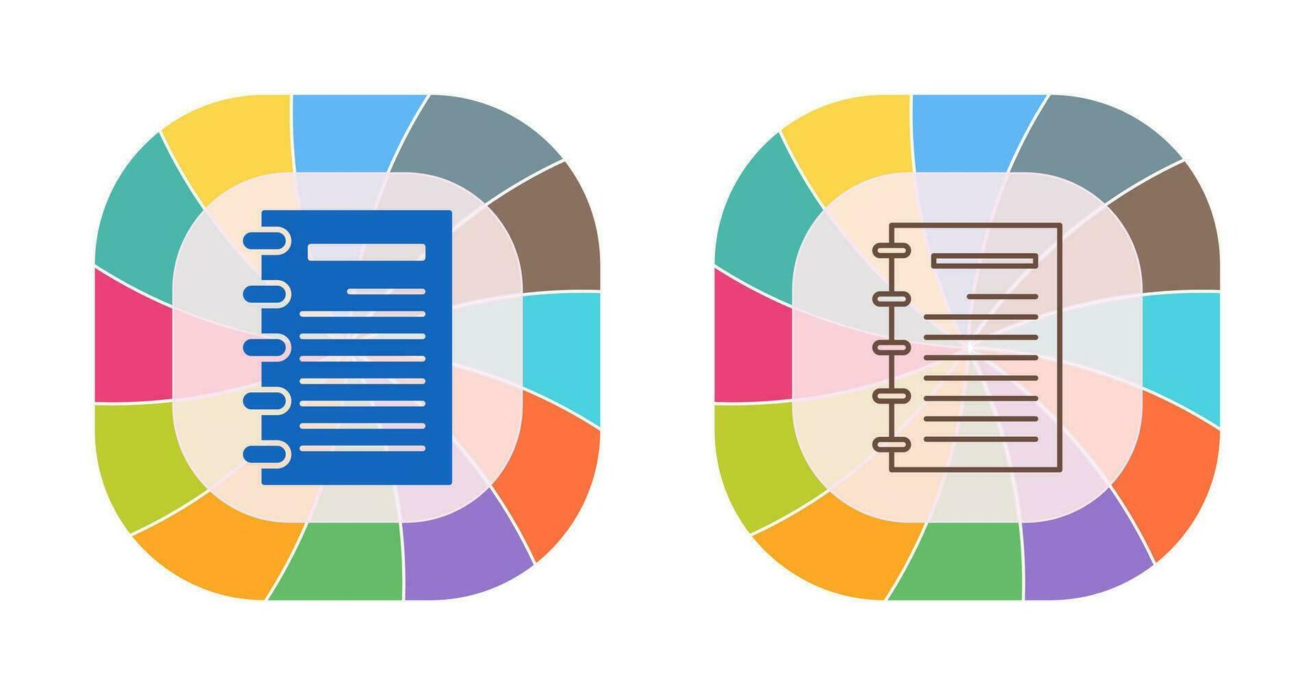 icono de vector de bloc de notas