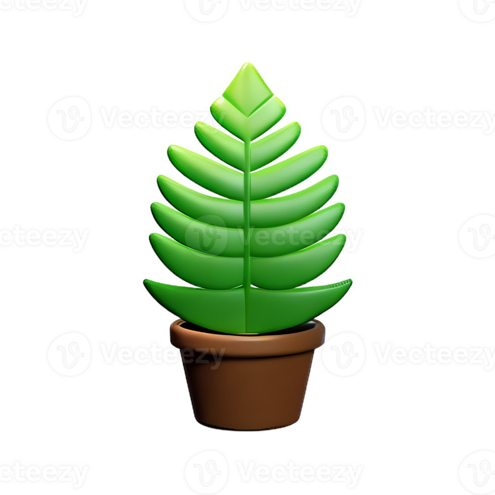 fern 3d rendering icon illustration png