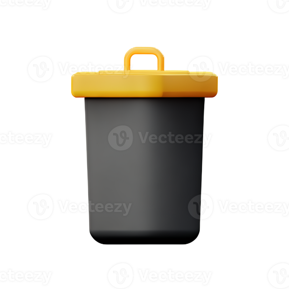 garbage 3d rendering icon illustration png