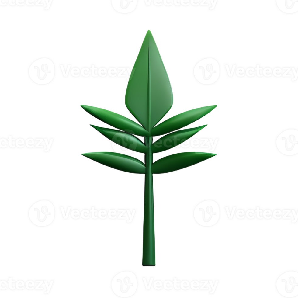 fern 3d rendering icon illustration png