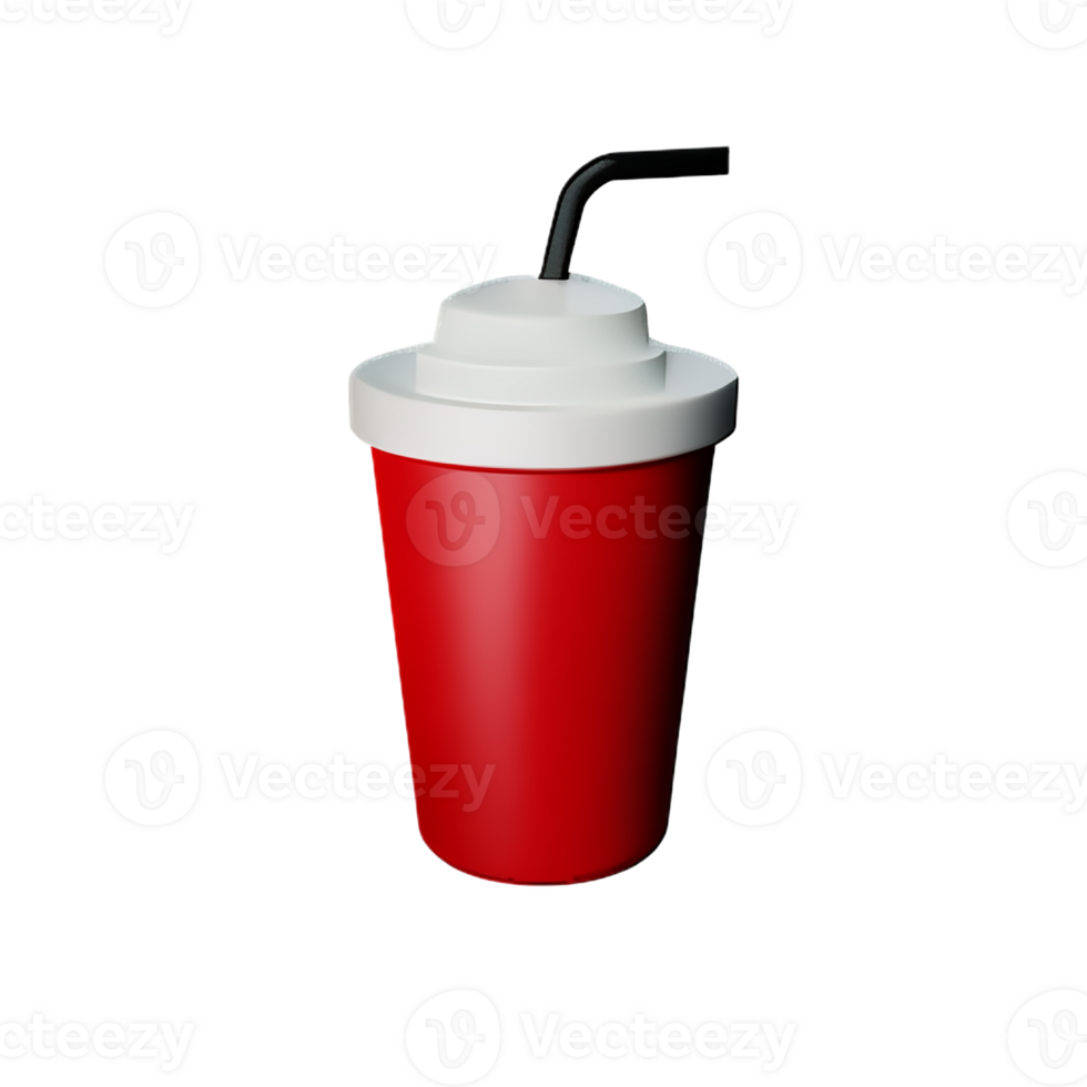 milkshake 3d rendering icon illustration png
