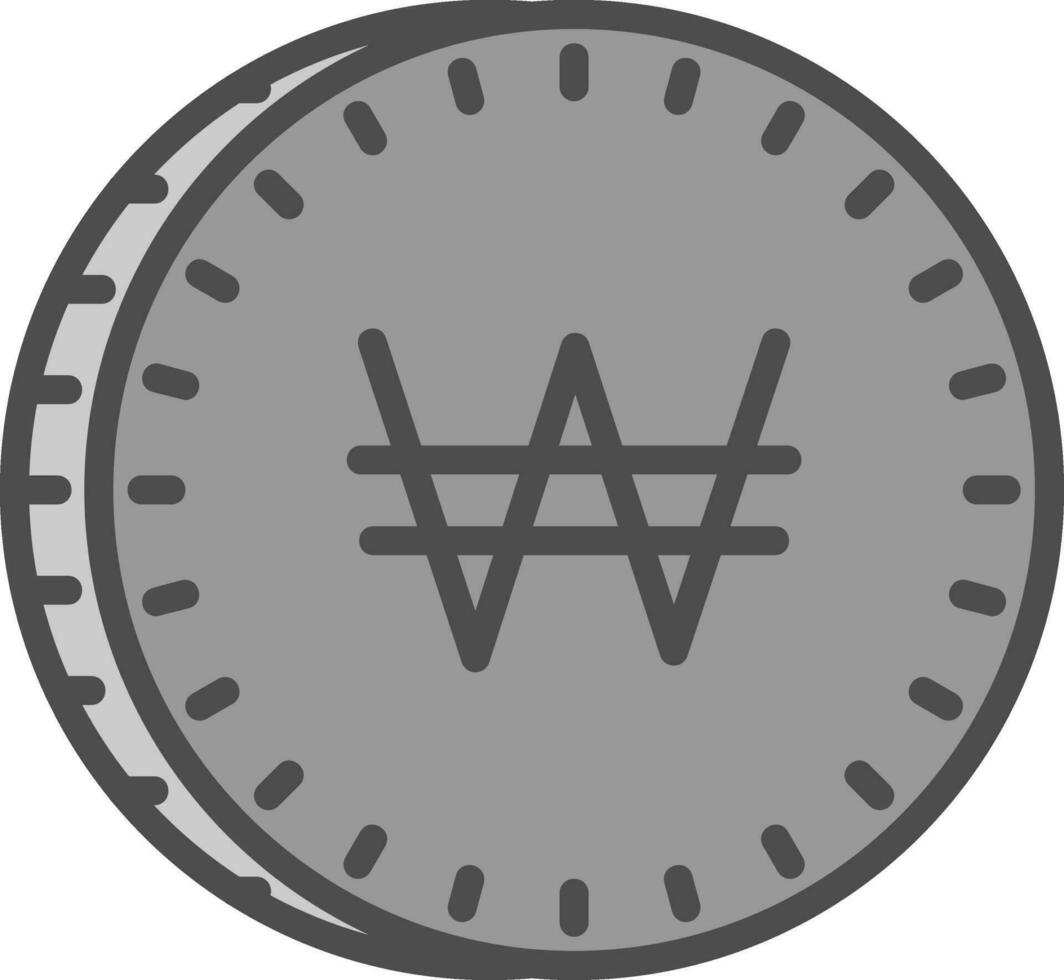 won vector icono diseño