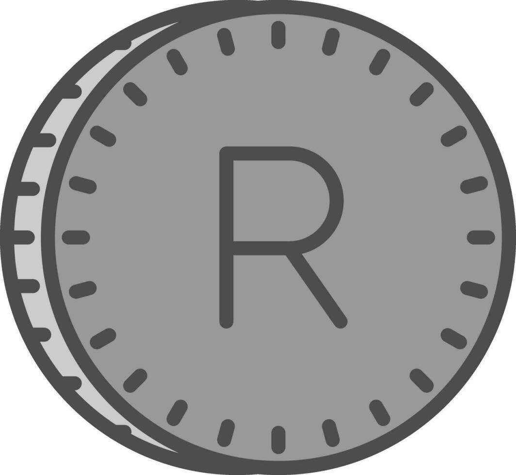 South African Rand Vector Icon Design