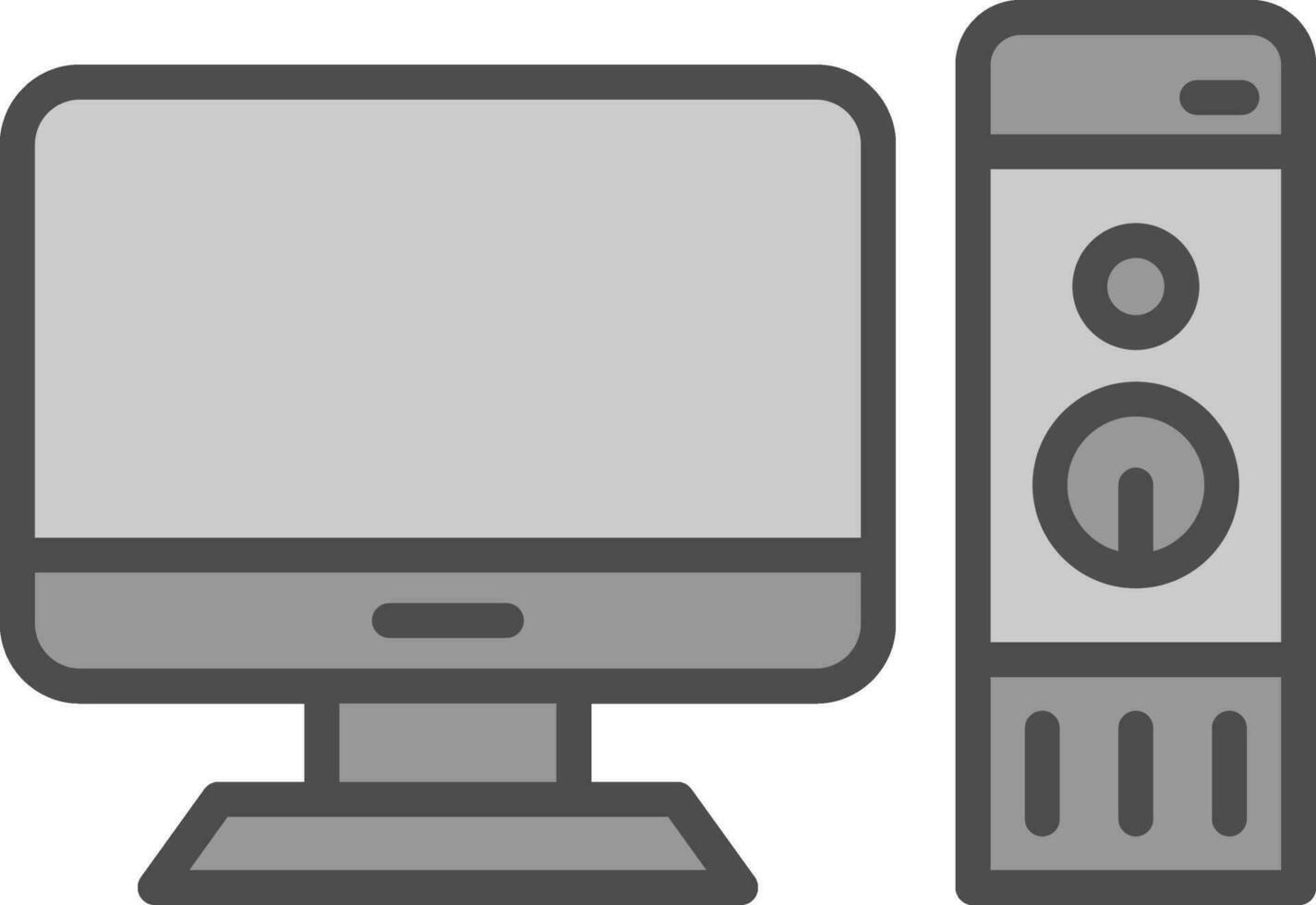 Desktop Computer Vector Icon Design