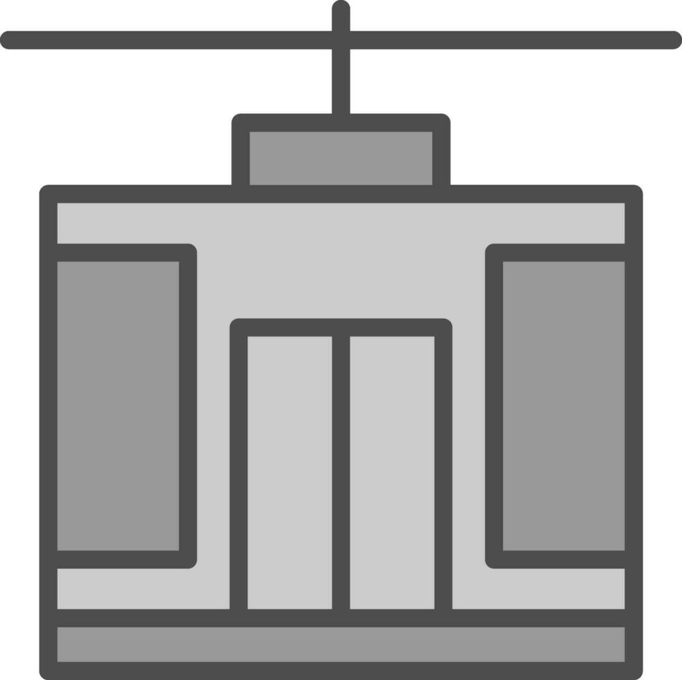 Cable Car Vector Icon Design