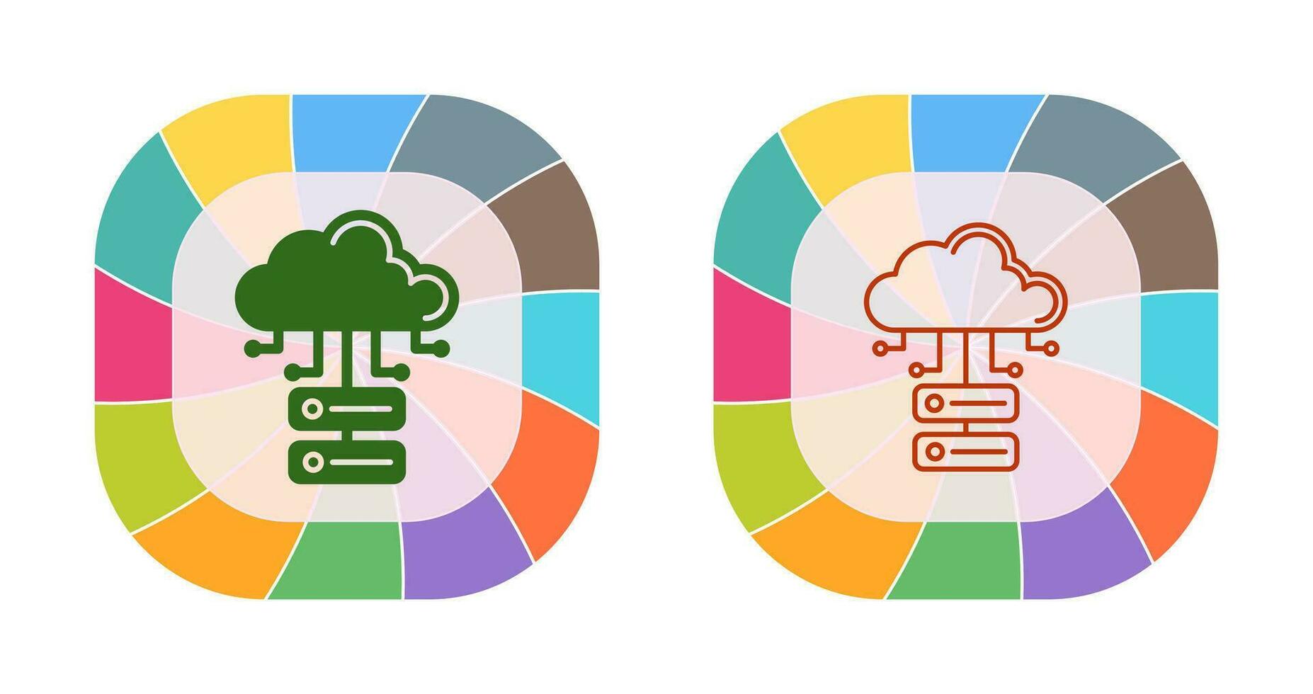 Cloud Database Vector Icon