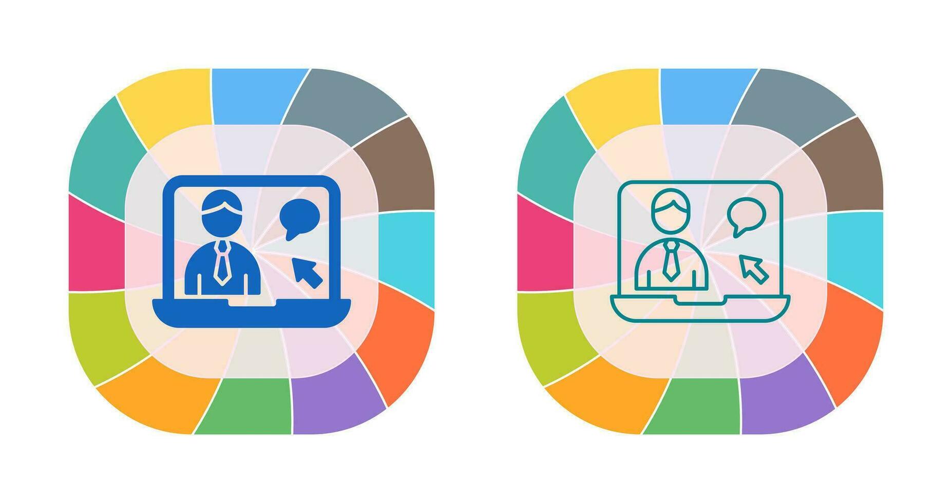 Online Interview Vector Icon
