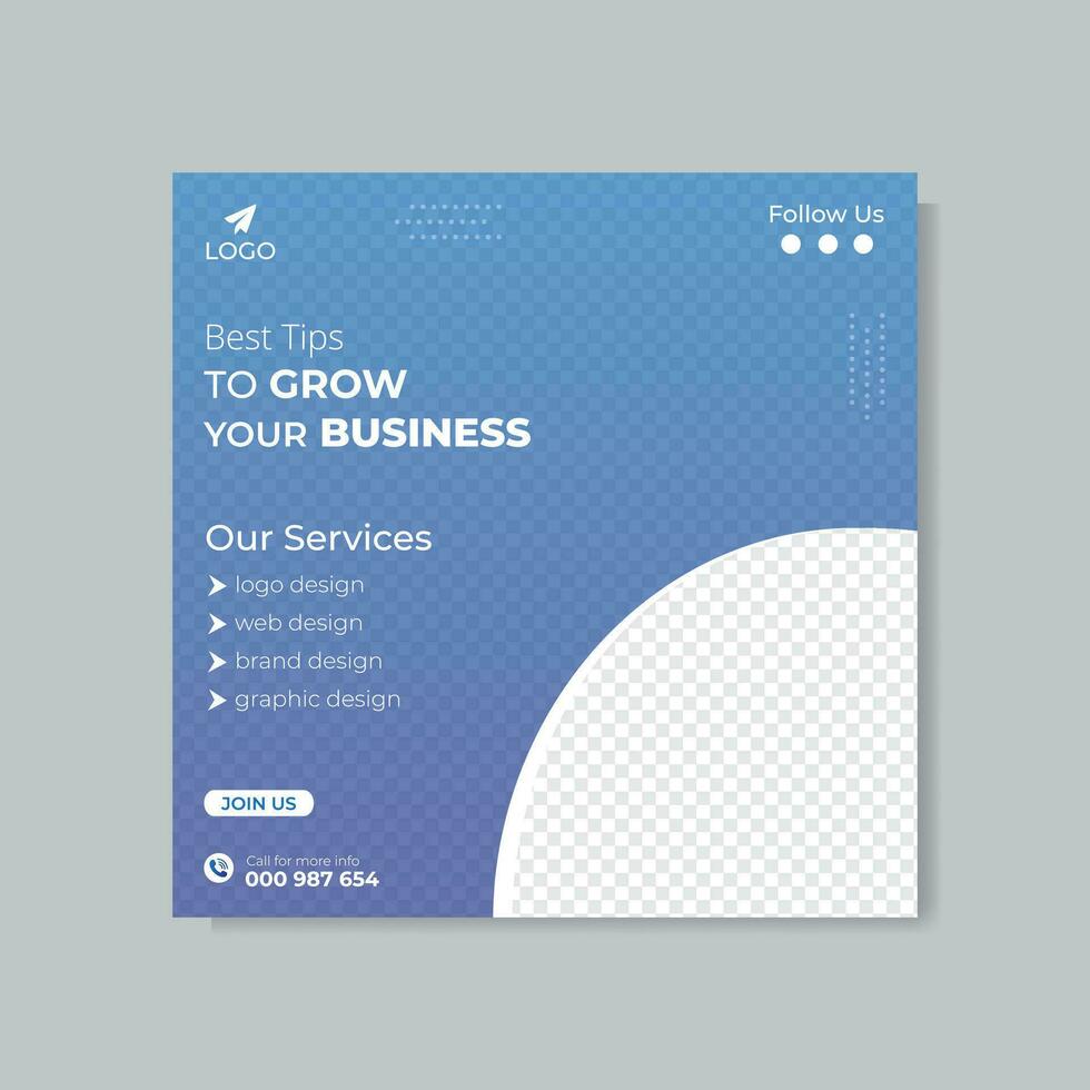 Corporate social media post design vector