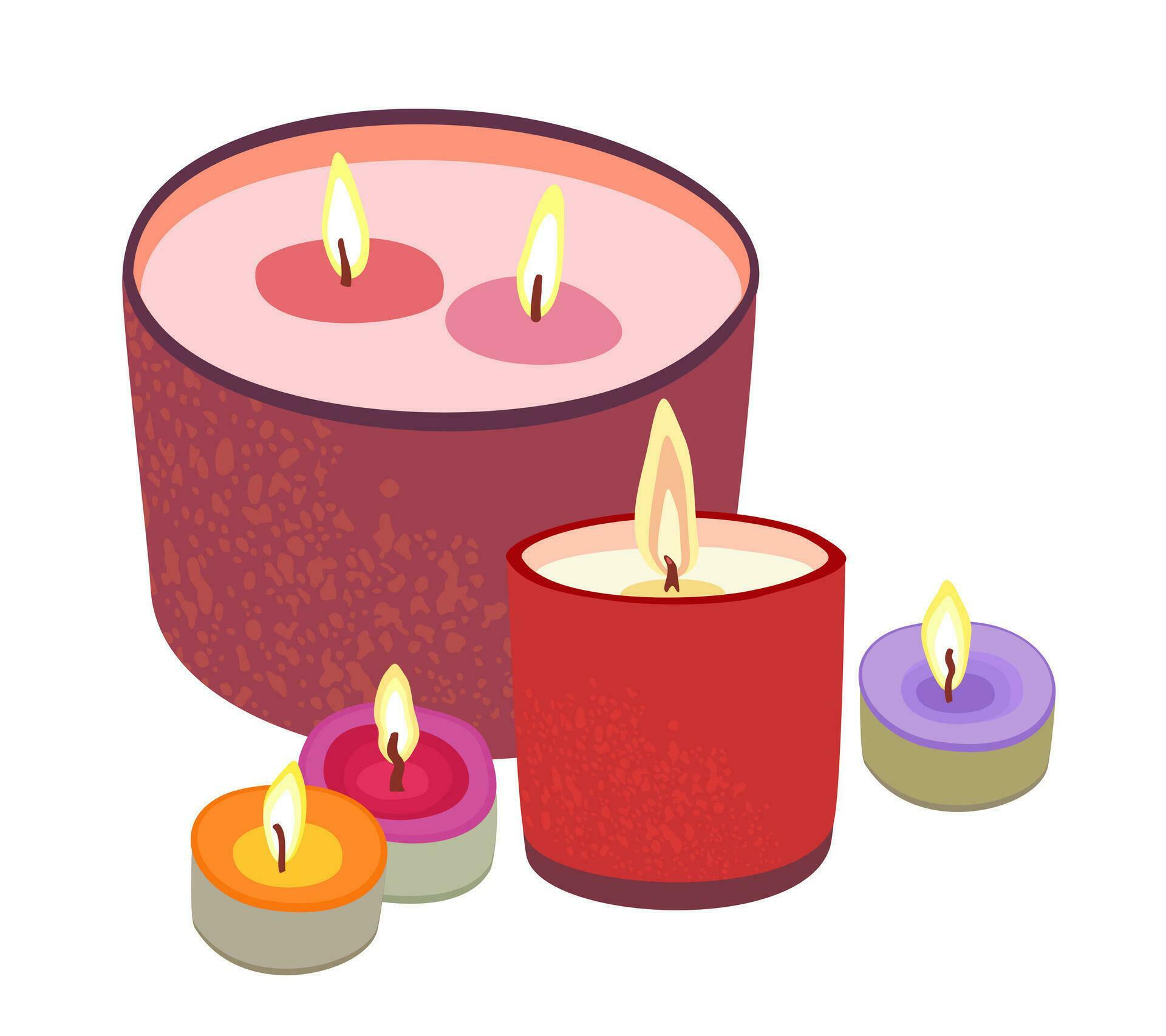 Aroma candles. Vector isolated set. Aromatherapy concept 29354072
