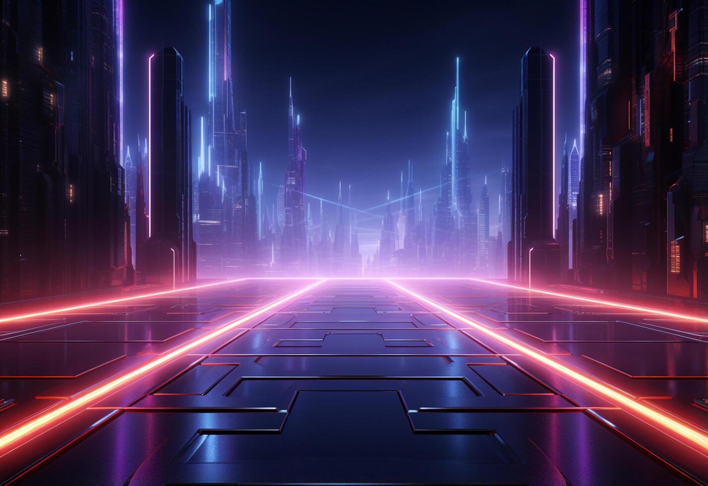 Neon illuminated futuristic backdrop realistic image, ultra hd, high design very detailed photo