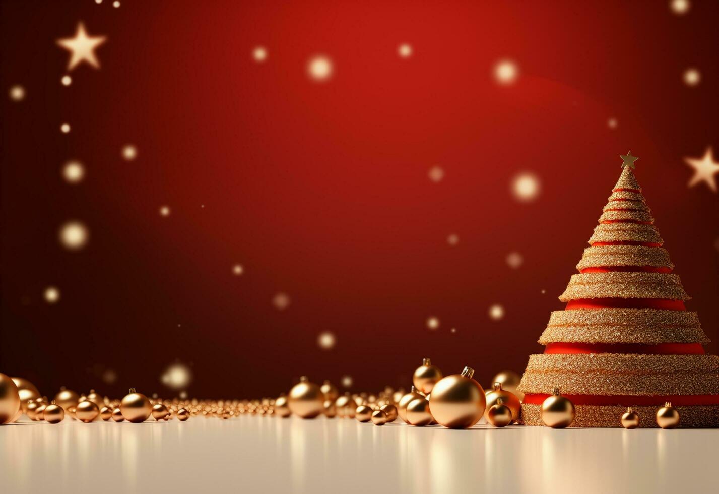 Ai generative Christmas background with negative space realistic image ultra hd high design very detailed photo