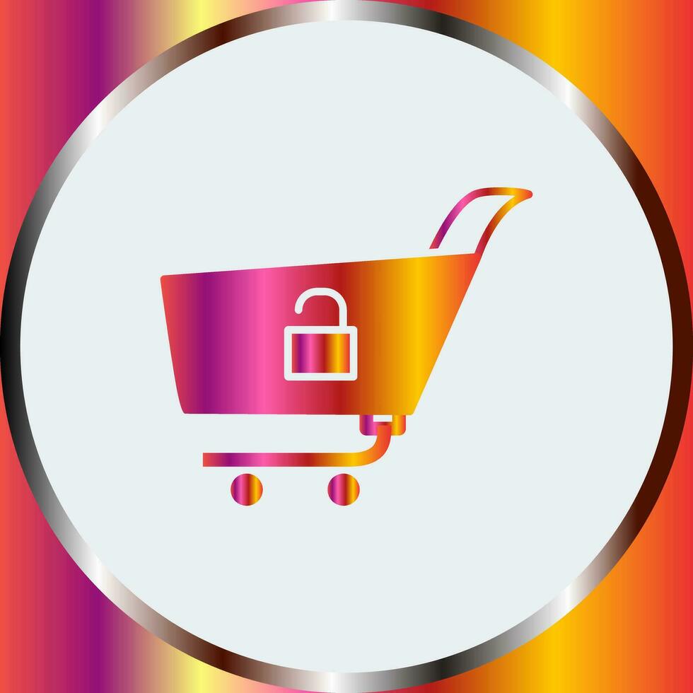 Unique Unlock Cart Vector Icon