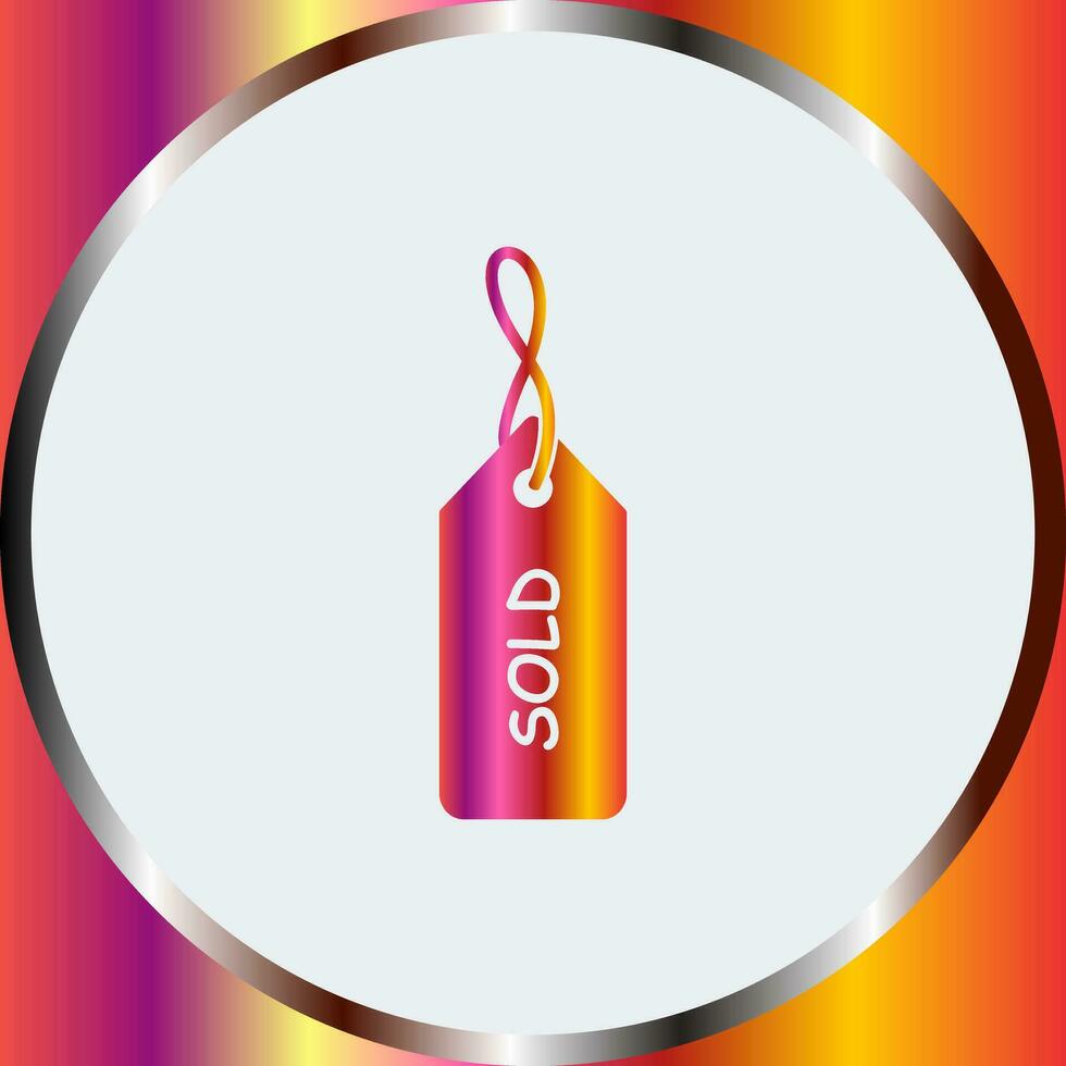 Unique Sold Tag Vector Icon