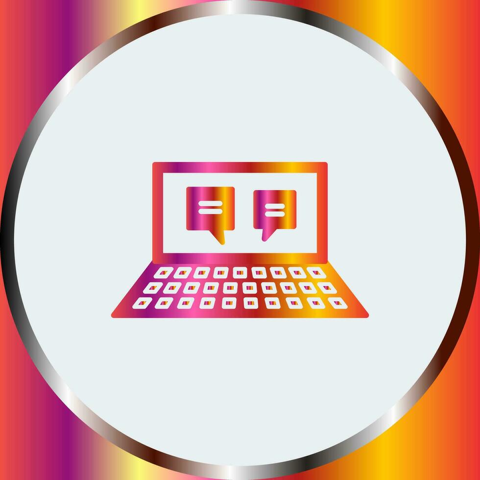 Unique Online Converstaion Vector Icon