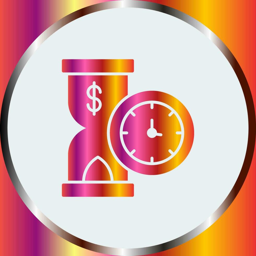 el tiempo es dinero vector icono