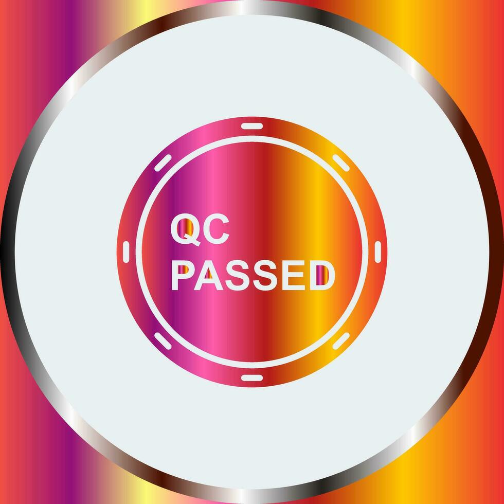 Unique QC Passed Vector Icon