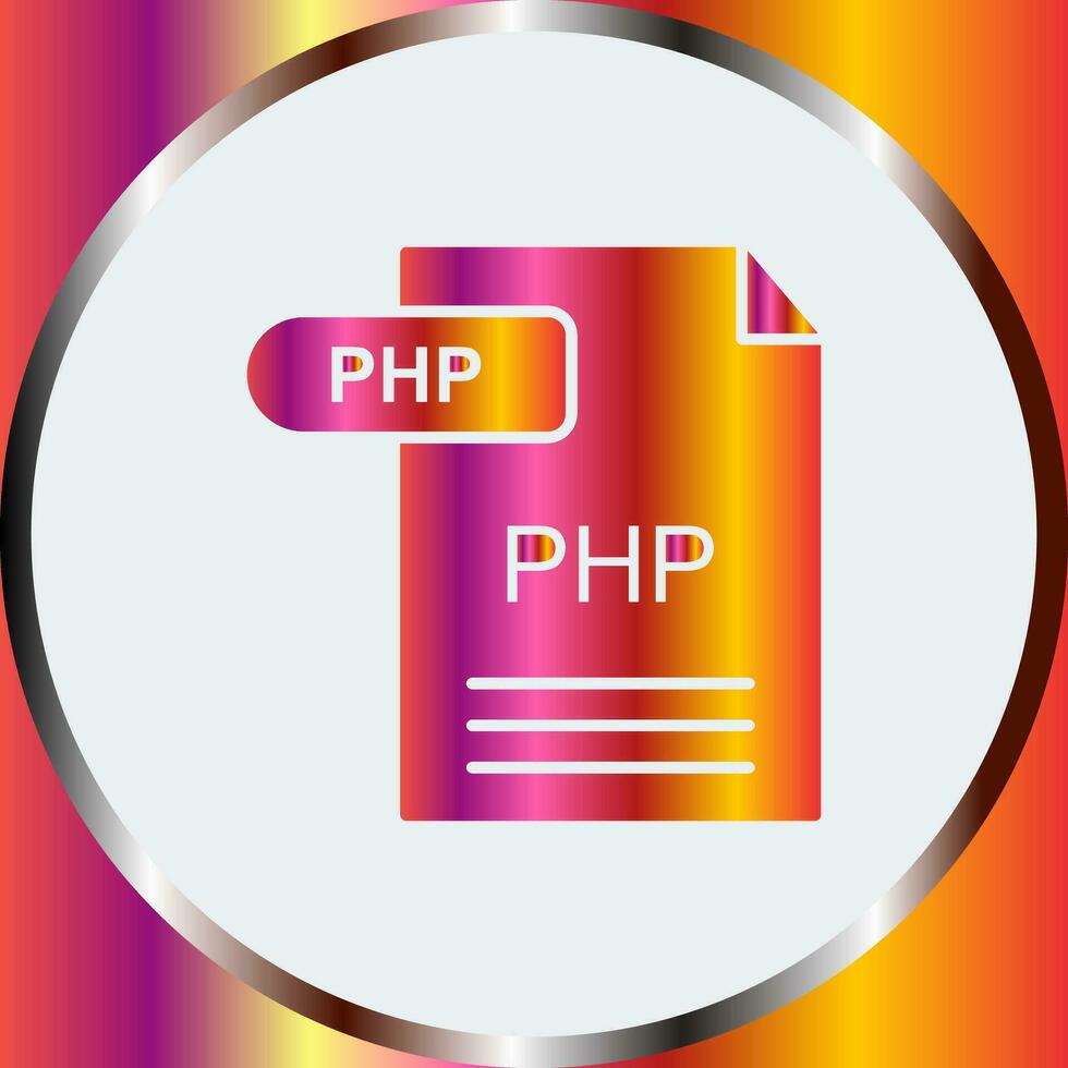 icono de vector de php