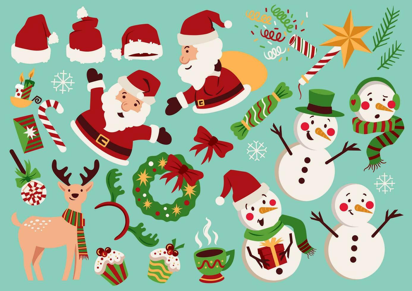 Christmas Element Collection vector