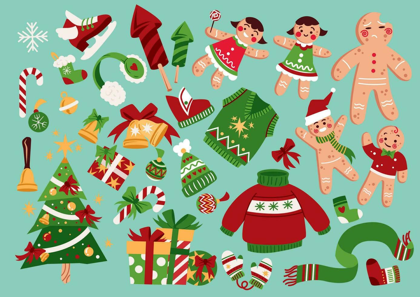Christmas Element Collection vector