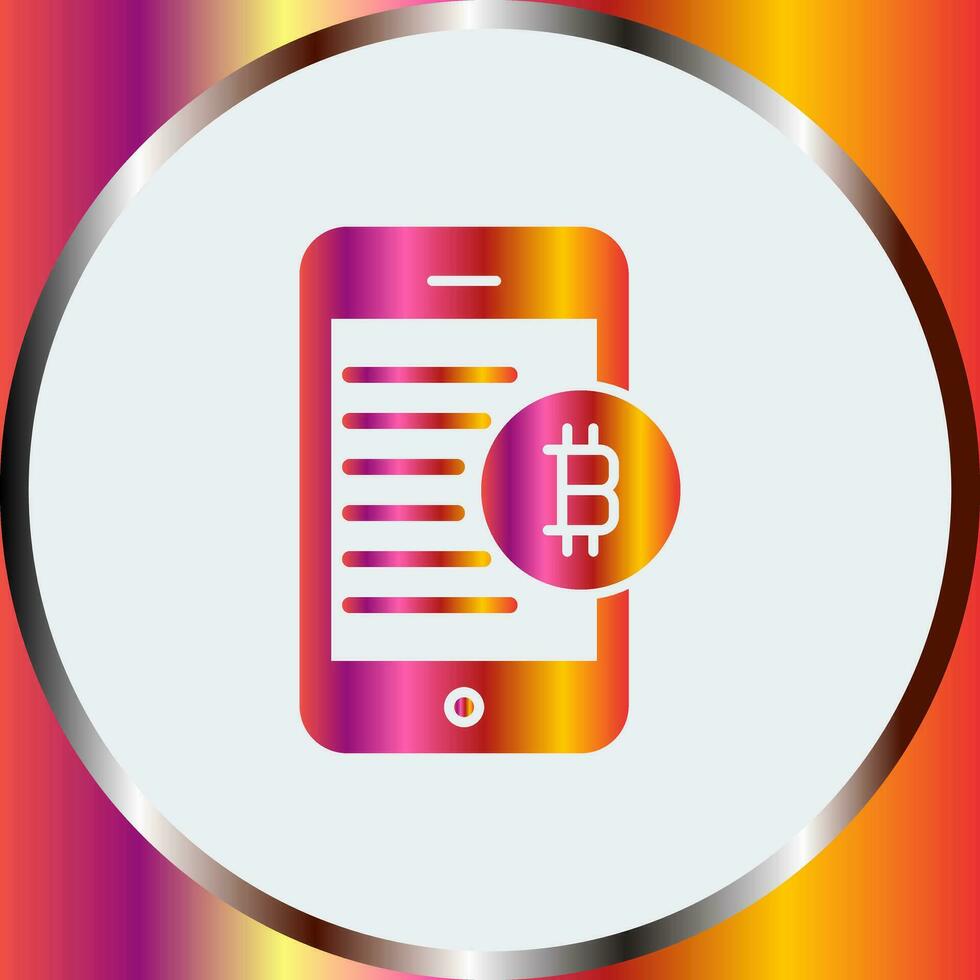 Bitcoin Mobile Vector Icon